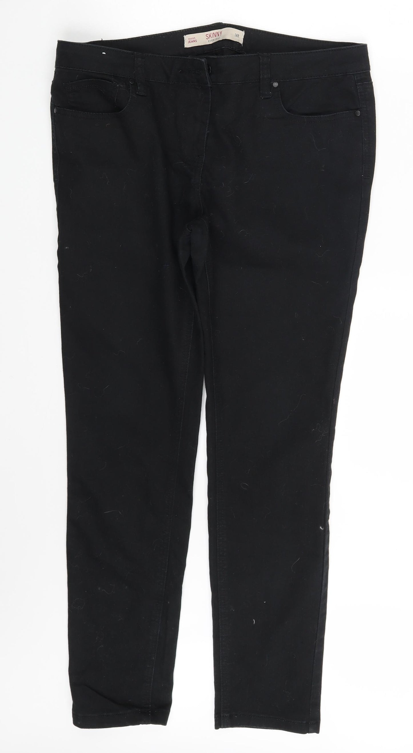 NEXT Womens Black  Denim Skinny Jeans Size 14 L29 in