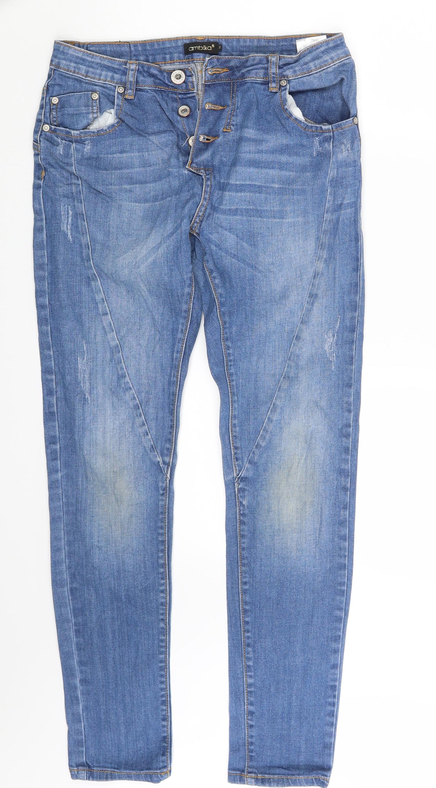 Ambika Womens Blue  Denim Skinny Jeans Size S L30 in