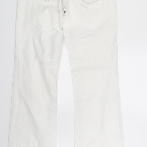 edc by Esprit Womens White  Denim Bootcut Jeans Size 6 L33 in
