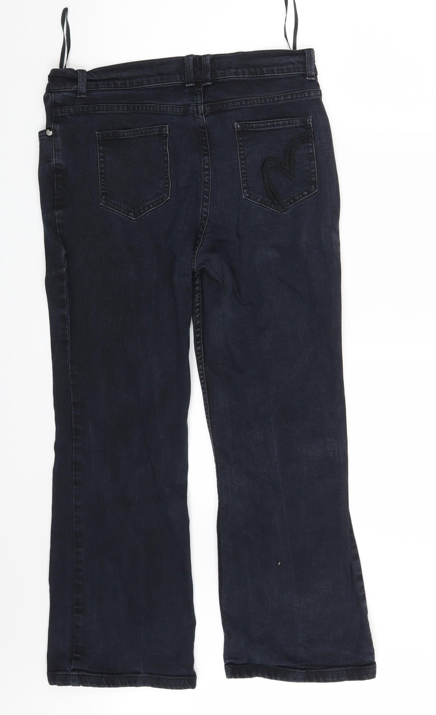 Per Una Womens Blue  Denim Bootcut Jeans Size 12 L25 in