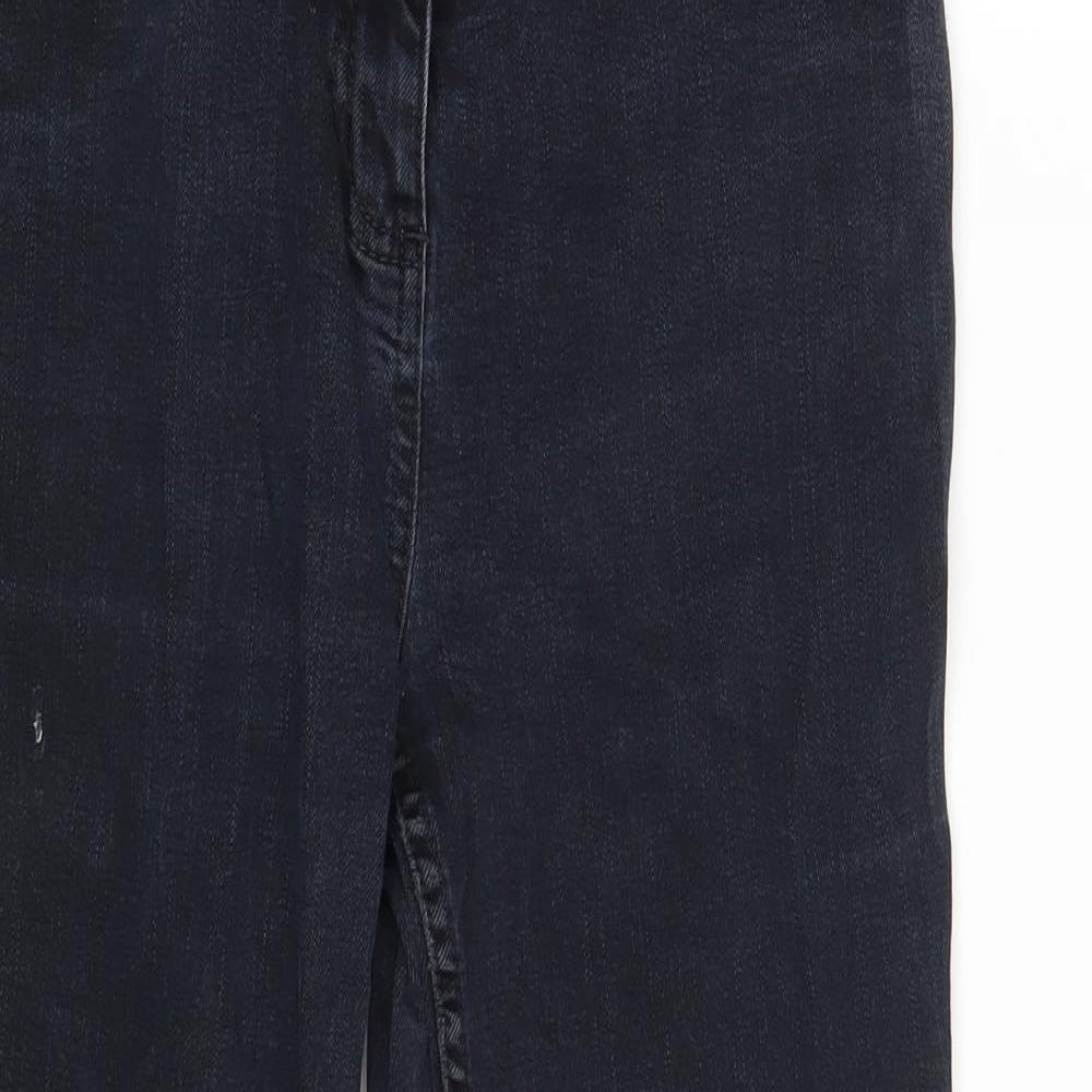 Per Una Womens Blue  Denim Bootcut Jeans Size 12 L25 in