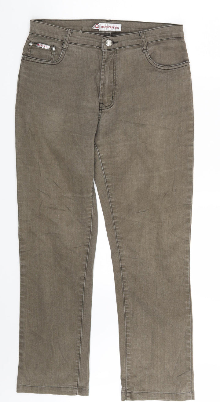 Swallow Jeans Womens Beige Denim Straight Jeans Size XL L28 in