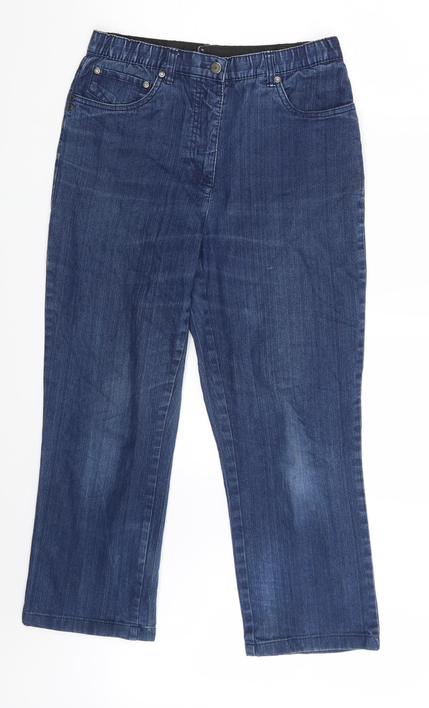 Preworn Womens Blue  Denim Cropped Jeans Size 30 in L25 in
