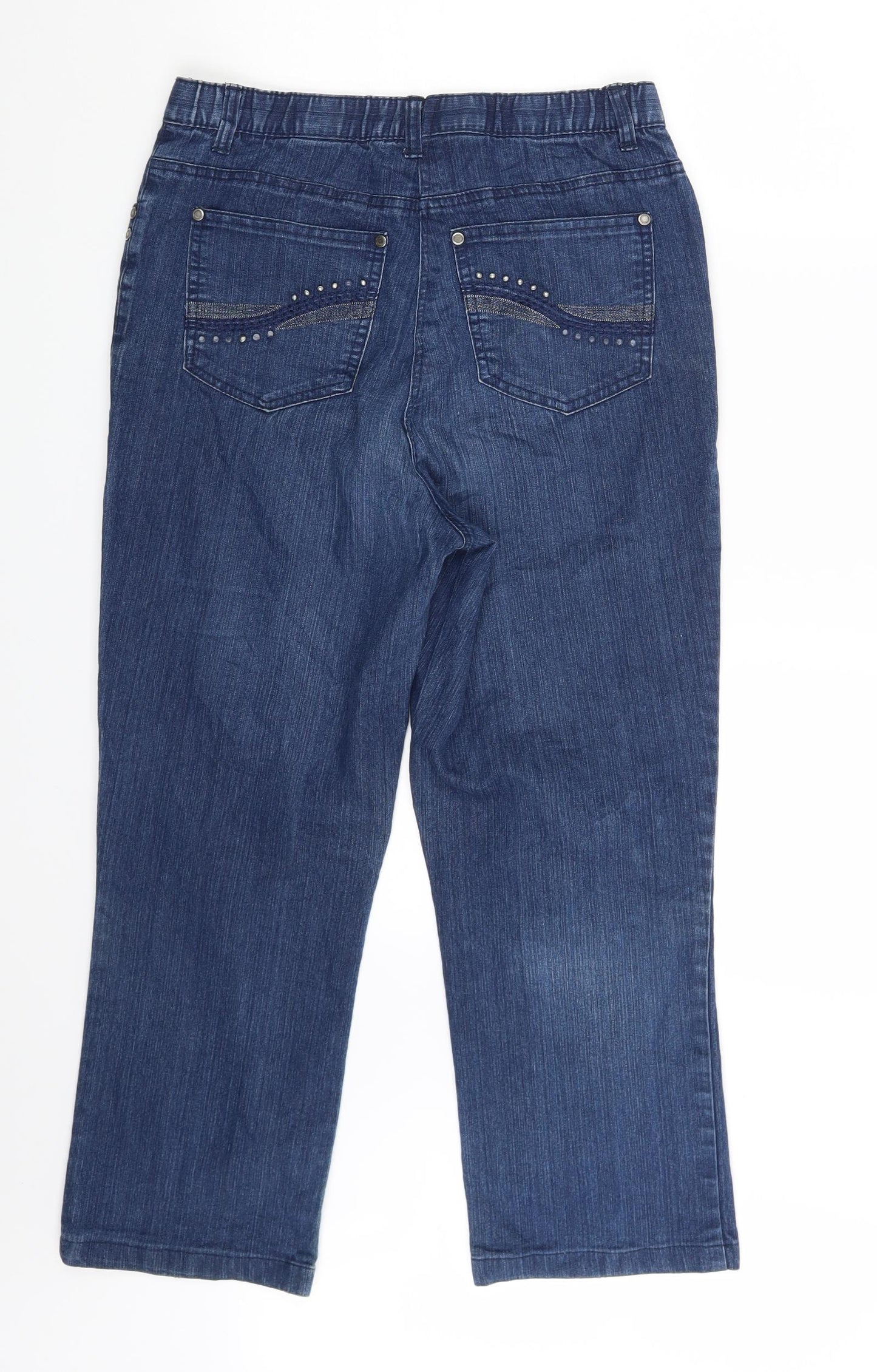 Preworn Womens Blue  Denim Cropped Jeans Size 30 in L25 in