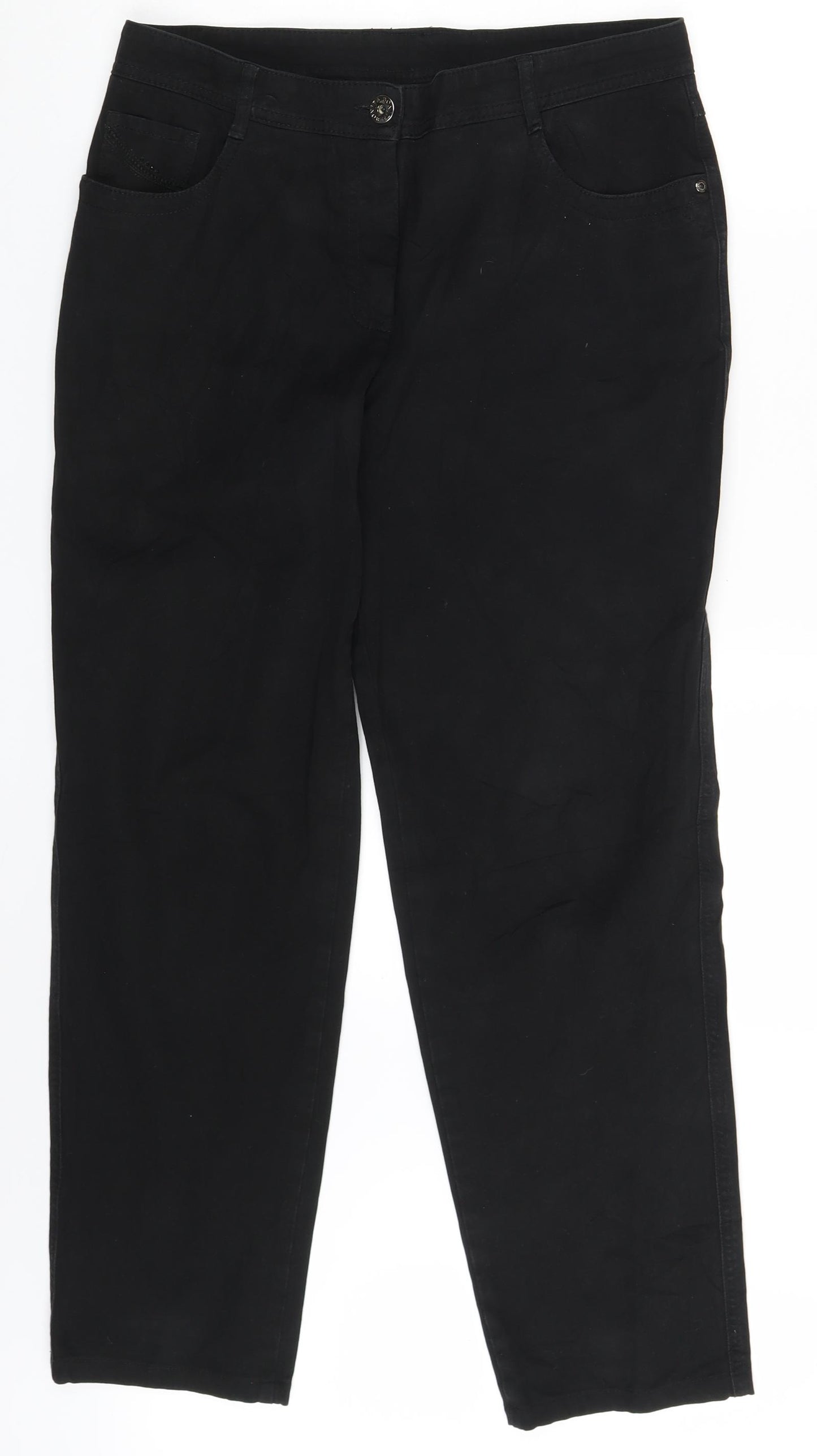 Bonita Womens Black  Denim Straight Jeans Size 32 in L28 in