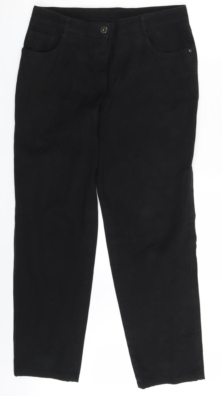 Bonita Womens Black  Denim Straight Jeans Size 32 in L28 in