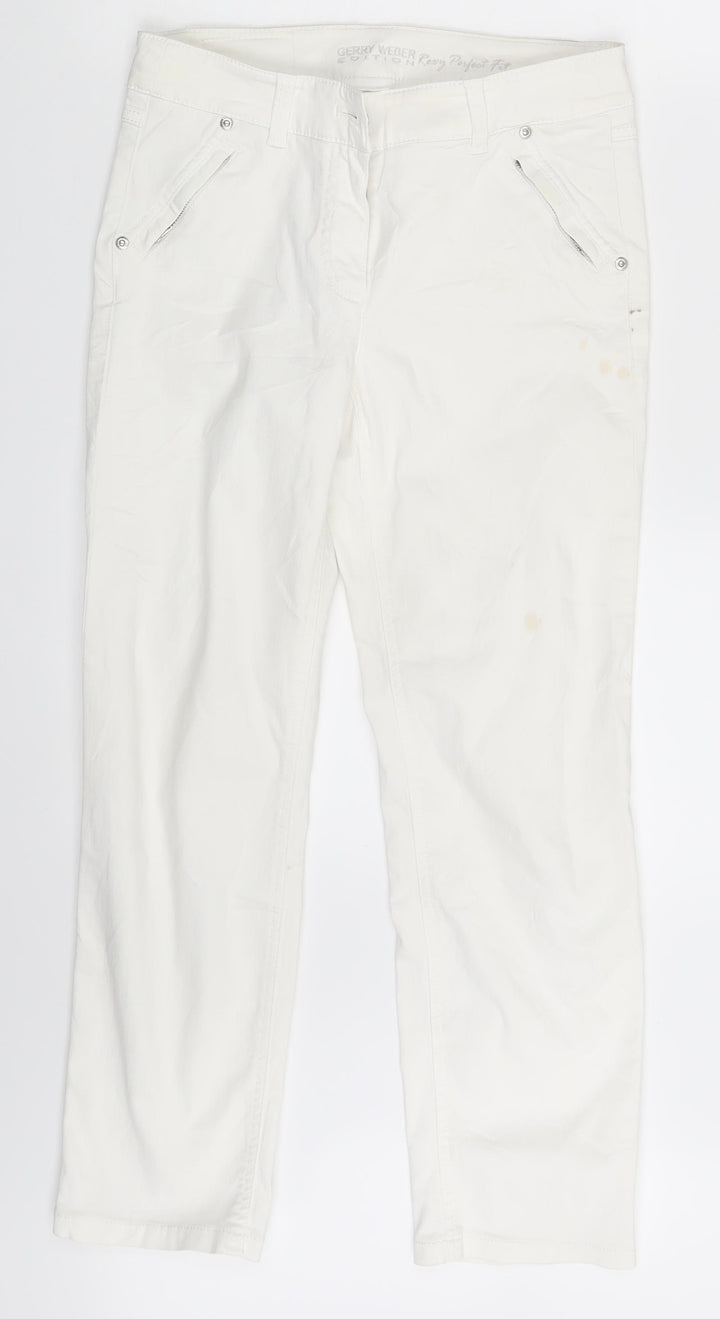 Gerry Webber Womens White Denim Cropped Jeans Size 26 in L24 in