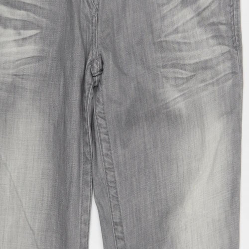 NEXT Womens Grey  Denim Straight Jeans Size 12 L33 in