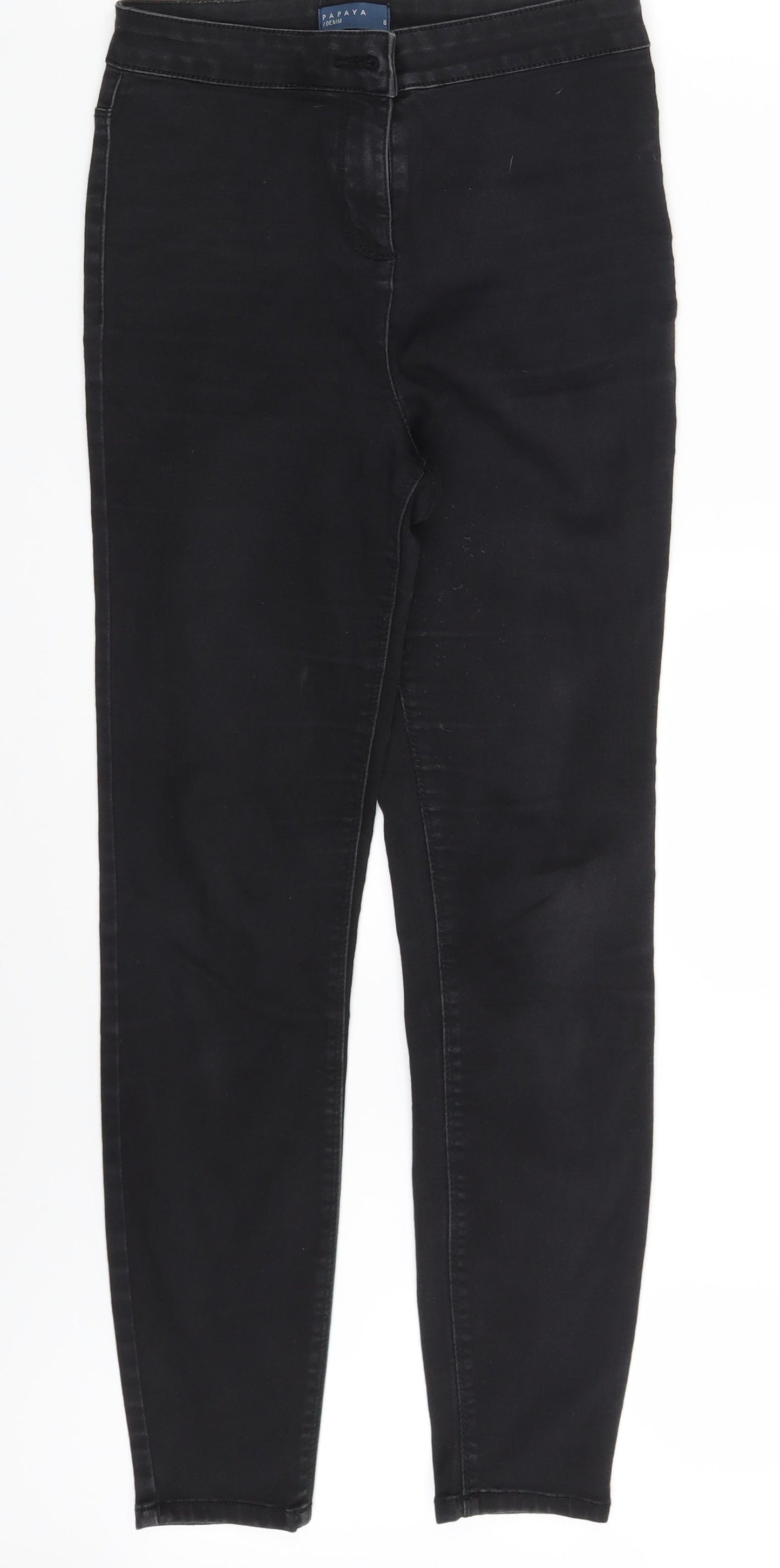 Papaya Womens Black  Denim Jegging Leggings Size 8 L27 in