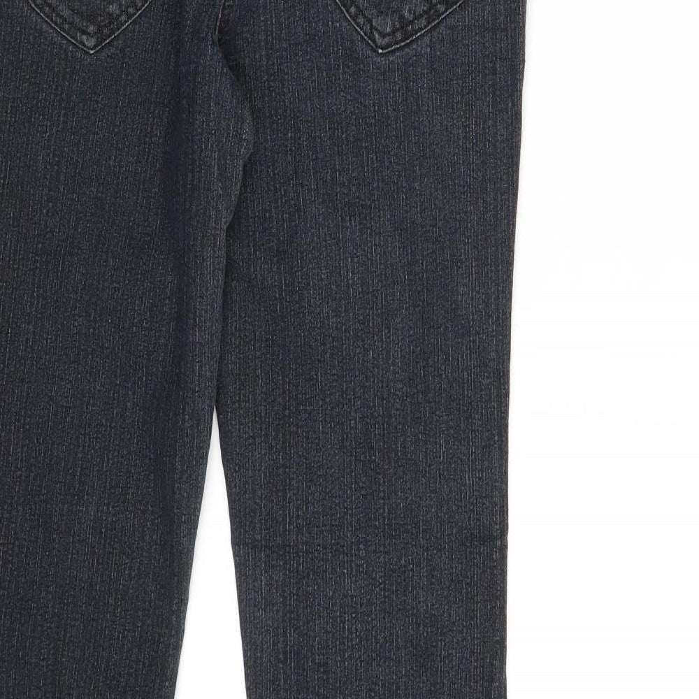 M&Co Womens Black  Denim Bootcut Jeans Size 10 L27 in