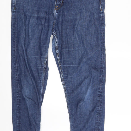 M&S Womens Blue  Denim Skinny Jeans Size 12 L24 in