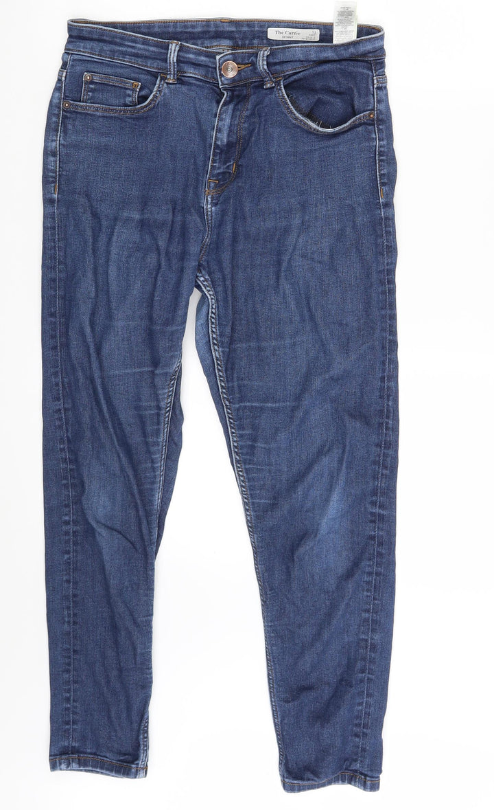 M&S Womens Blue Denim Skinny Jeans Size 12 L24 in