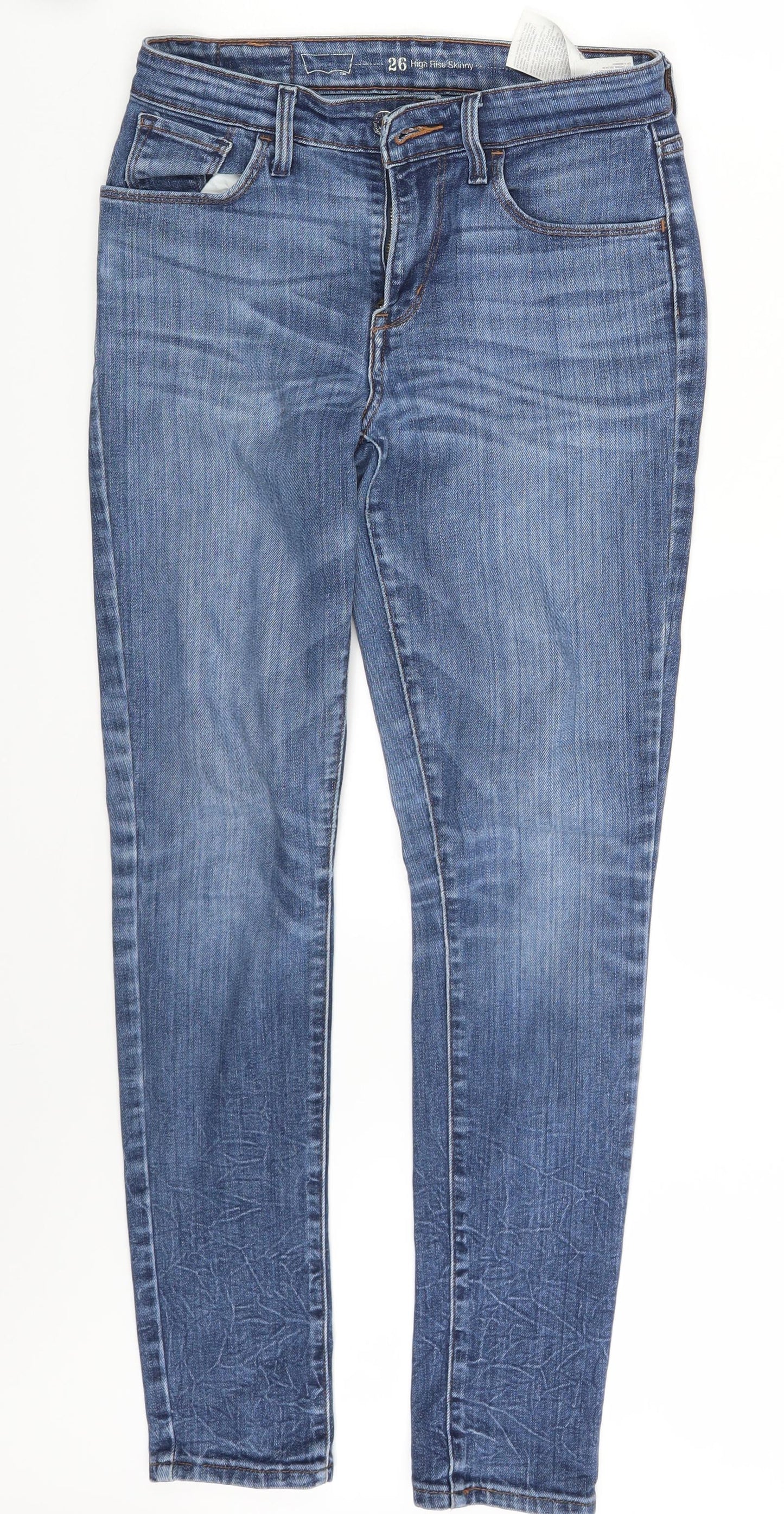 Levi's Mens Blue  Denim Skinny Jeans Size 26 in L32 in