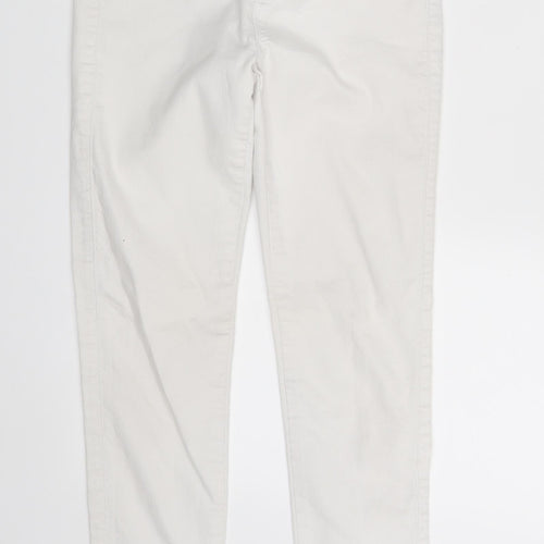 Denim & Co. Womens White  Denim Jegging Leggings Size 6 L27 in