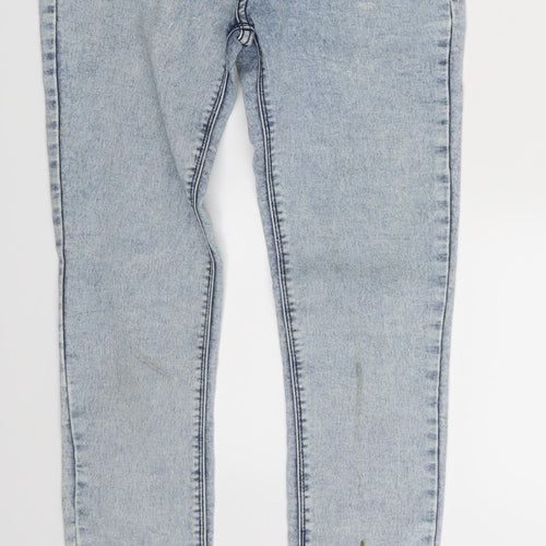 Zara Womens Blue  Denim Jegging Leggings Size 6 L29 in