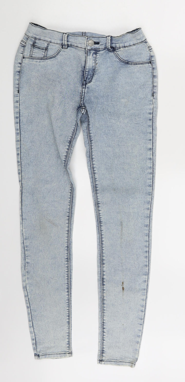 Zara Womens Blue Denim Jegging Leggings Size 6 L29 in