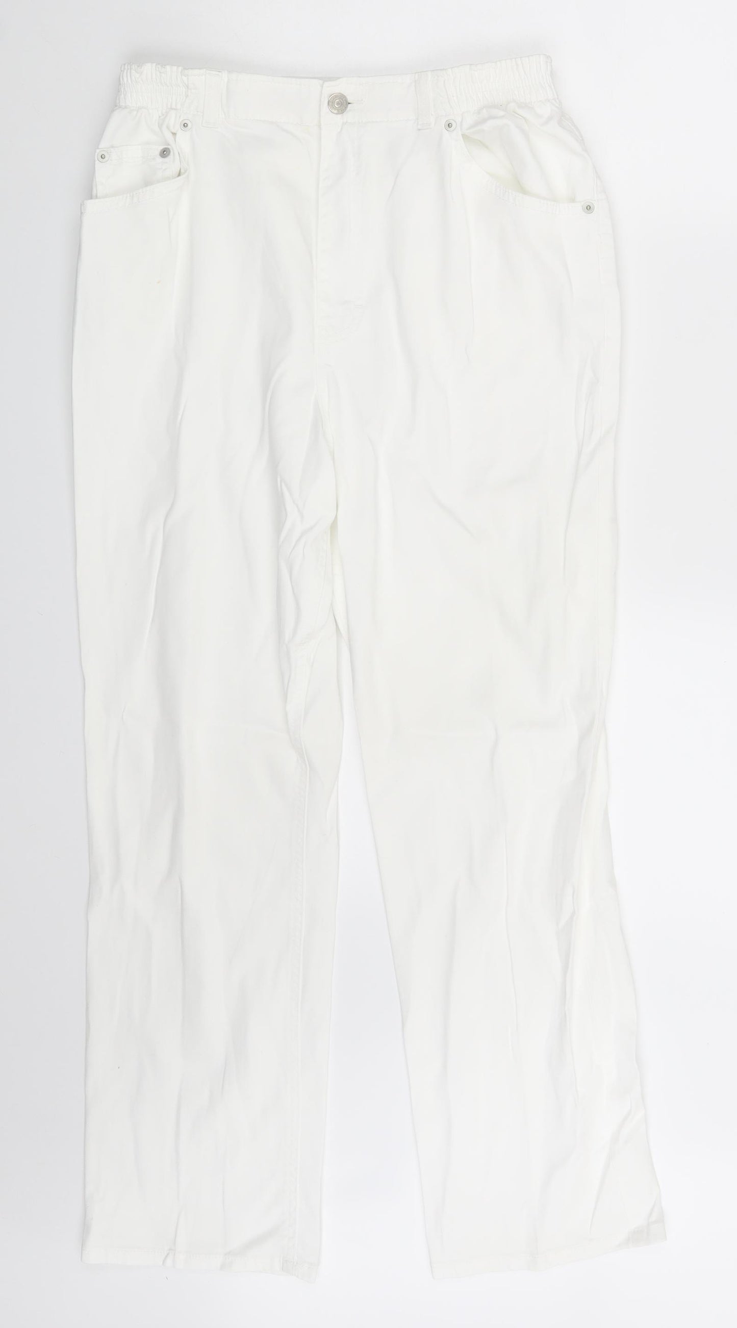 Original Jeanswear Womens White  Denim Straight Jeans One Size L28 in