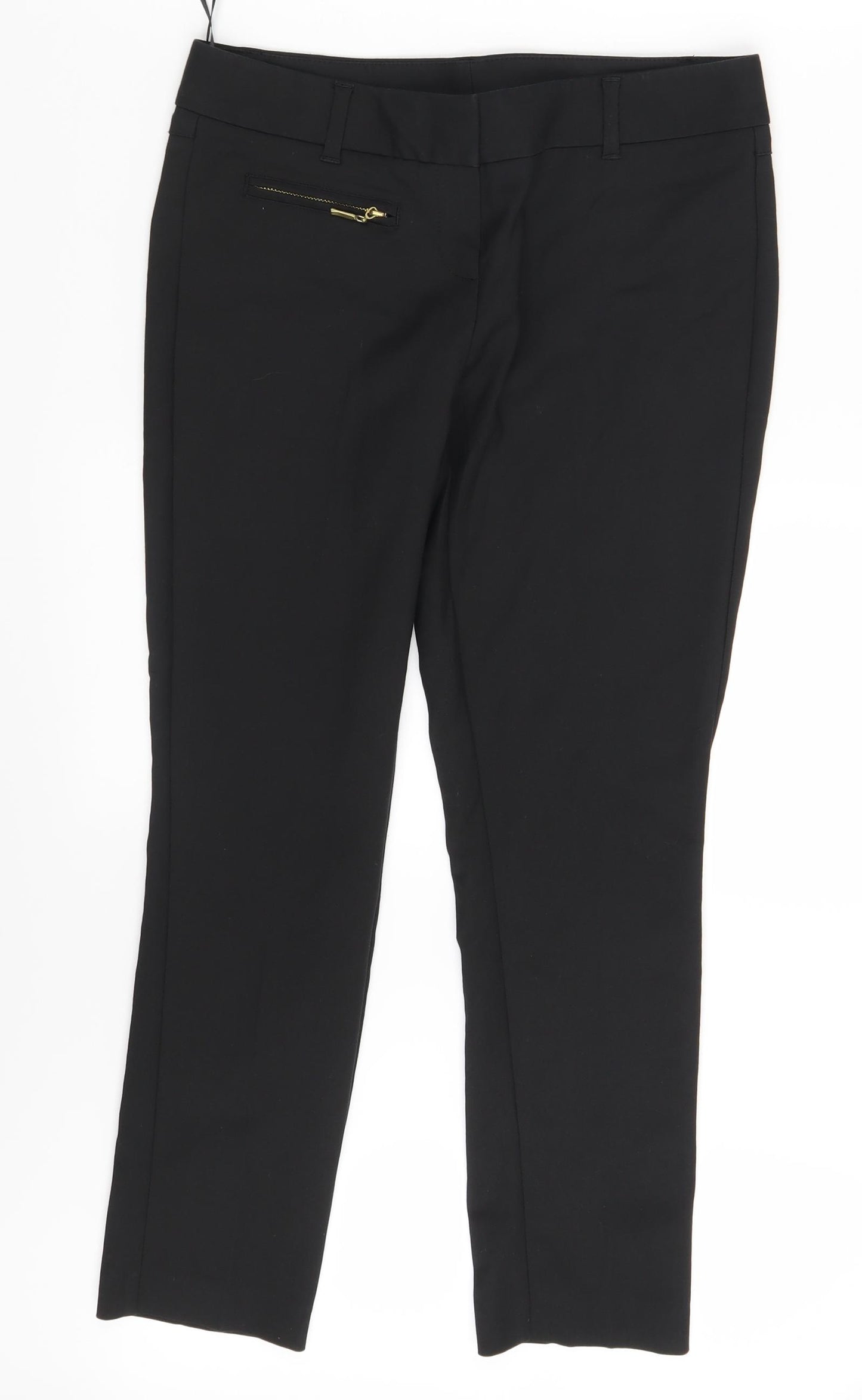 NEXT Womens Black   Capri Trousers Size 8 L25 in
