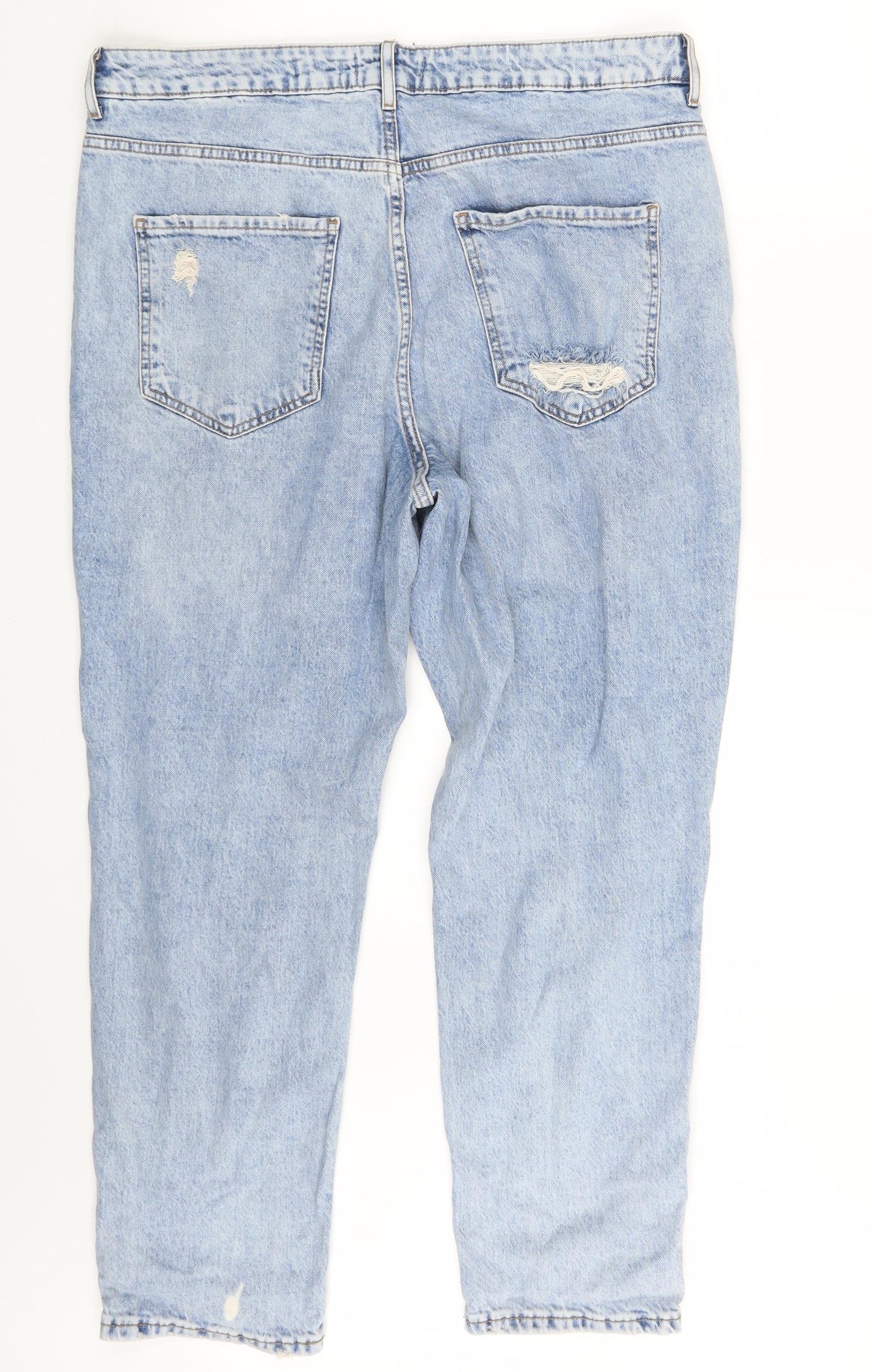 New Look Womens Blue  Denim Mom Jeans Size 16 L27 in