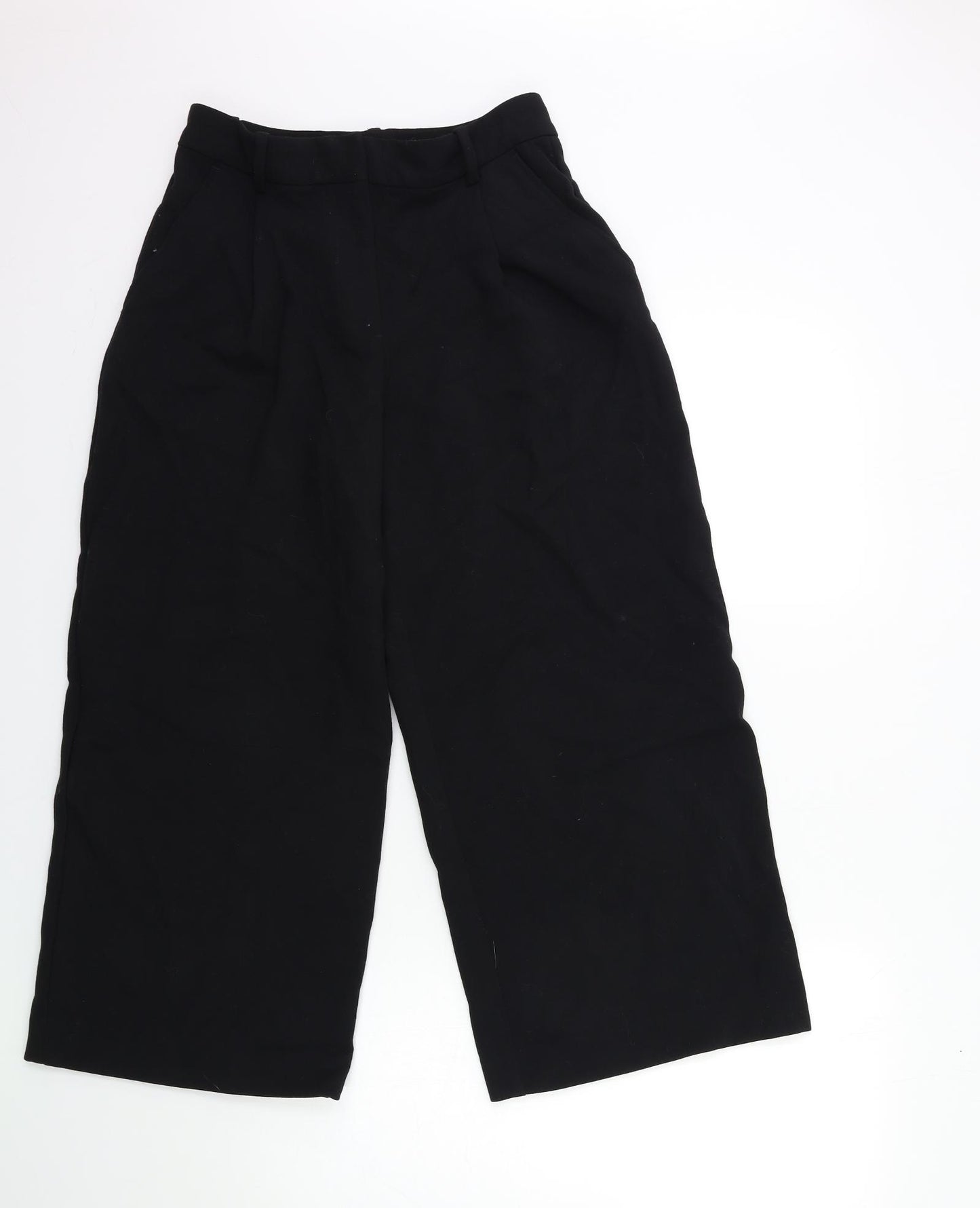 Monki Womens Black   Cropped Trousers Size 8 L23 in
