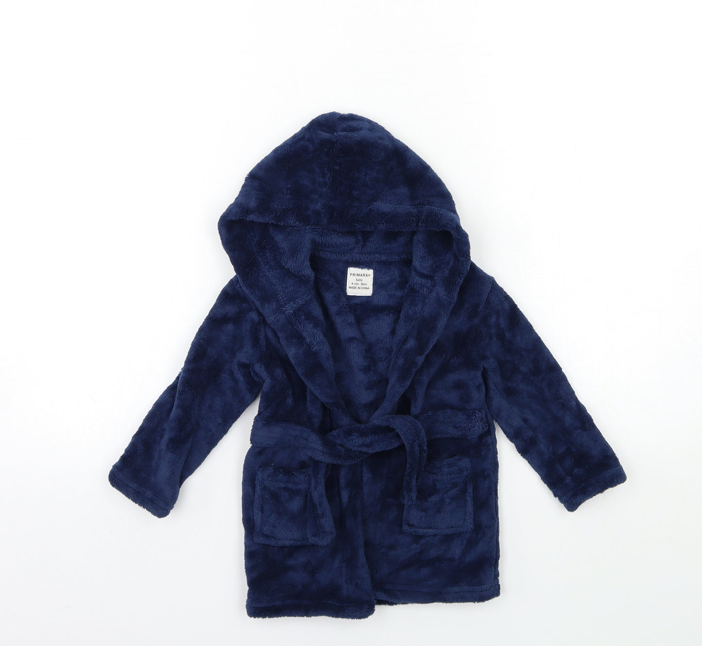 Primark Baby Blue  Fleece Kimono Gown Size 9-12 Months