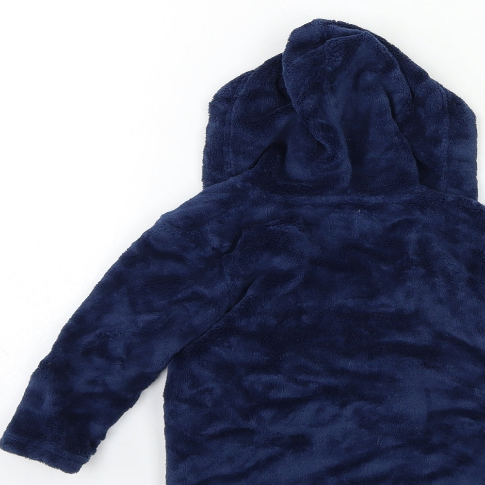 Primark Baby Blue  Fleece Kimono Gown Size 9-12 Months
