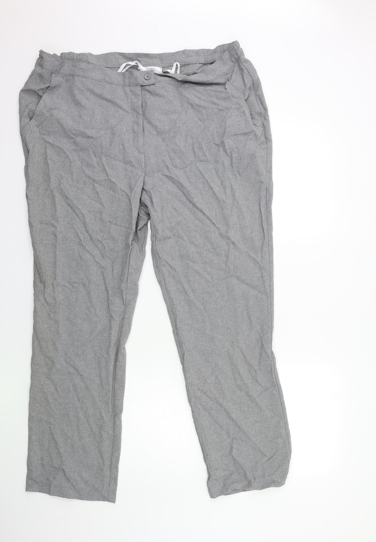 Berlin Womens Grey   Trousers  Size 24 L30 in
