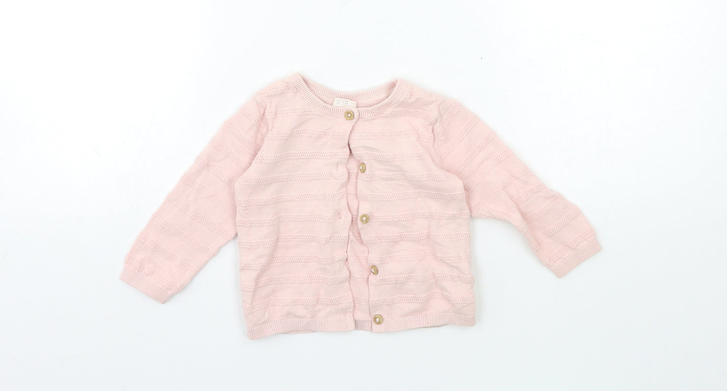 H&M Baby Pink  Knit Cardigan Jumper Size 9-12 Months