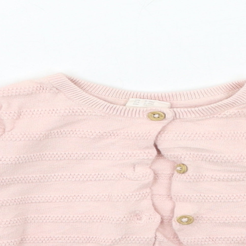 H&M Baby Pink  Knit Cardigan Jumper Size 9-12 Months