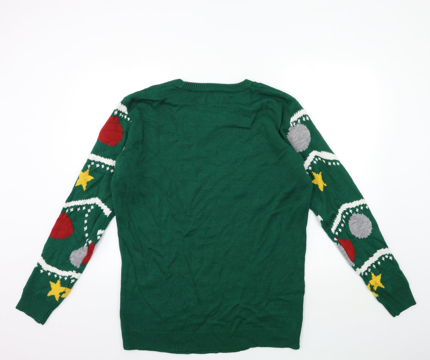 Nizzin Mens Green  Knit Pullover Jumper Size L  - CHRISTMAS