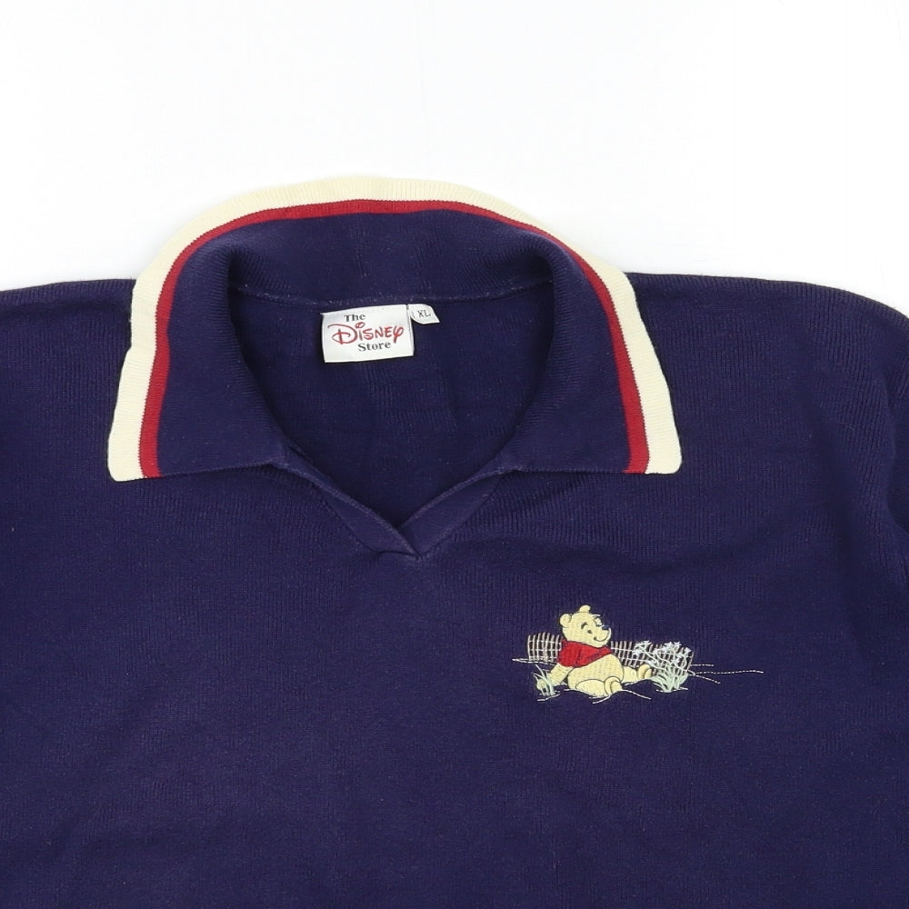 Disney Womens Blue  Knit Pullover Jumper Size XL