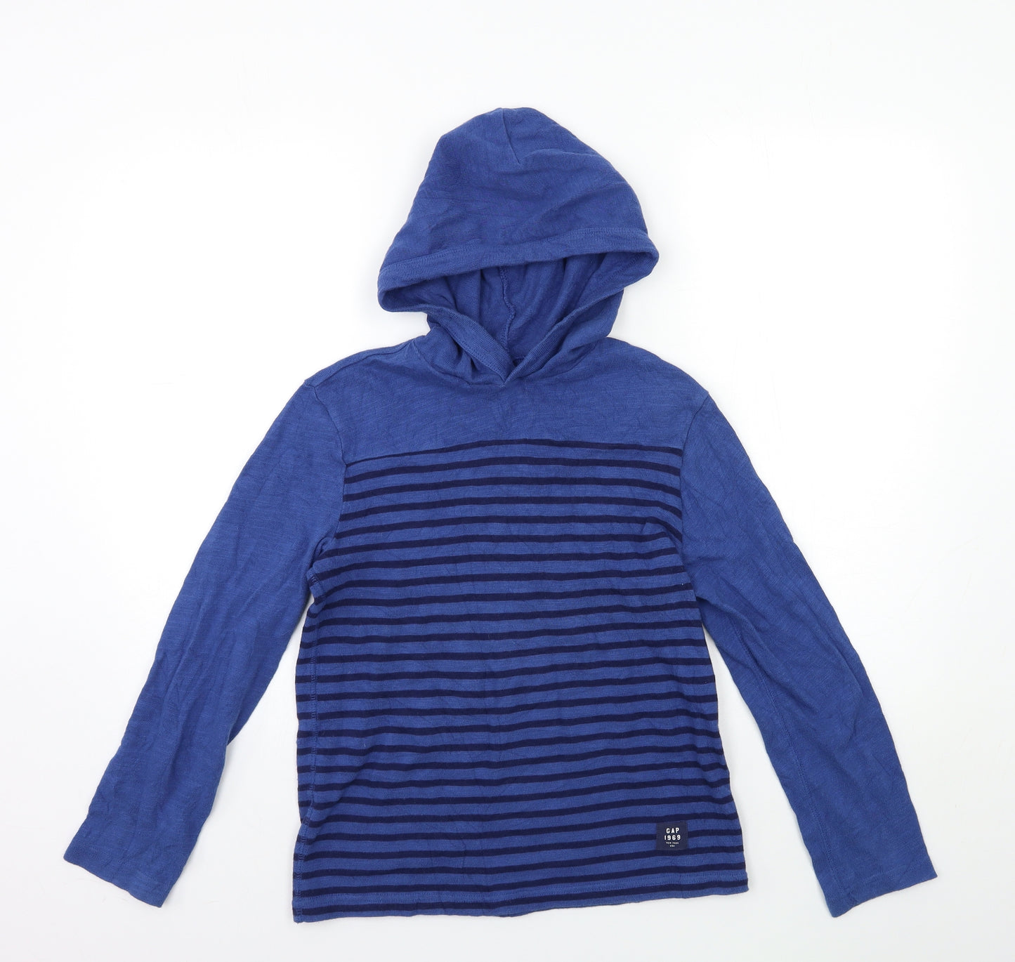 Gap Boys Blue Striped Knit Pullover Jumper Size 10 Years