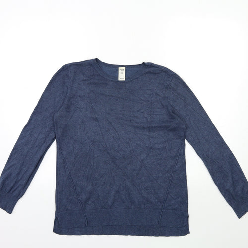 Now Womens Blue  Knit Pullover Jumper Size S