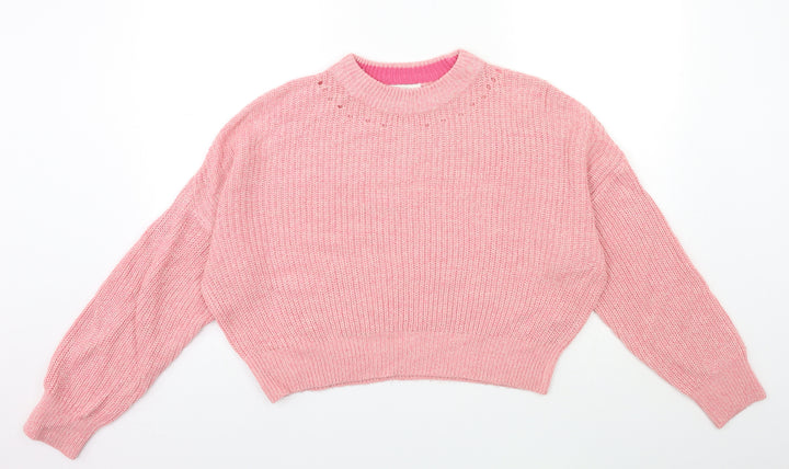Topshop Womens Pink Knit Pullover Jumper Size S