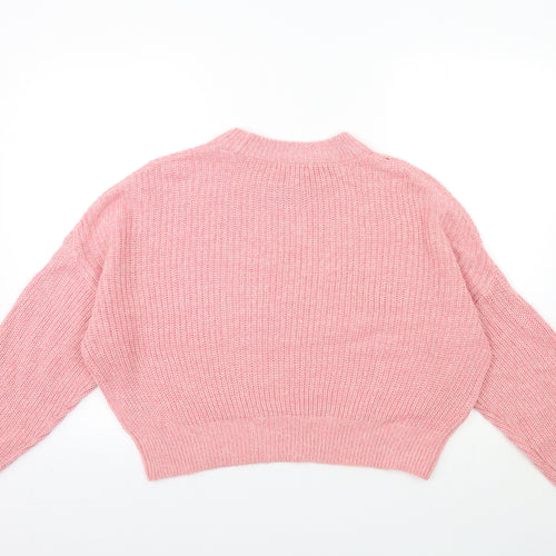 Topshop Womens Pink  Knit Pullover Jumper Size S