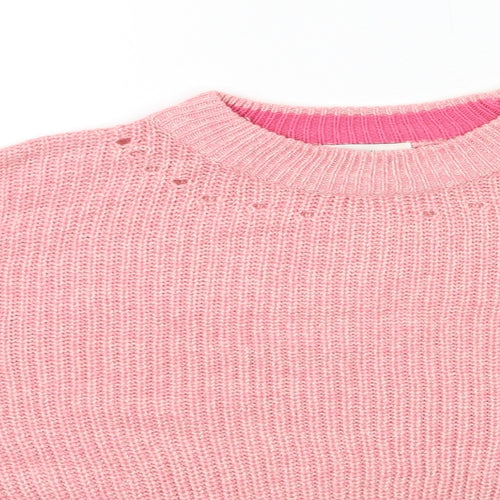 Topshop Womens Pink  Knit Pullover Jumper Size S