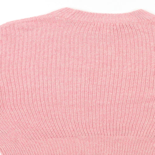 Topshop Womens Pink  Knit Pullover Jumper Size S
