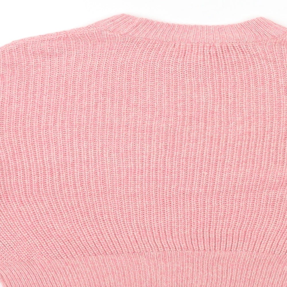 Topshop Womens Pink  Knit Pullover Jumper Size S