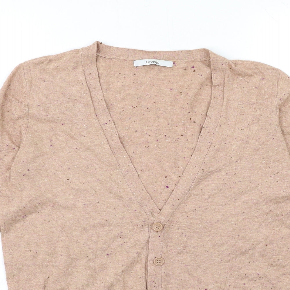 George Womens Pink  Knit Cardigan Jumper Size 12