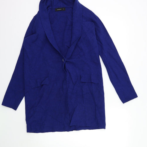 RESERVED Womens Blue  Knit Cardigan Jumper Size L