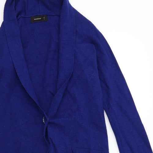 RESERVED Womens Blue  Knit Cardigan Jumper Size L