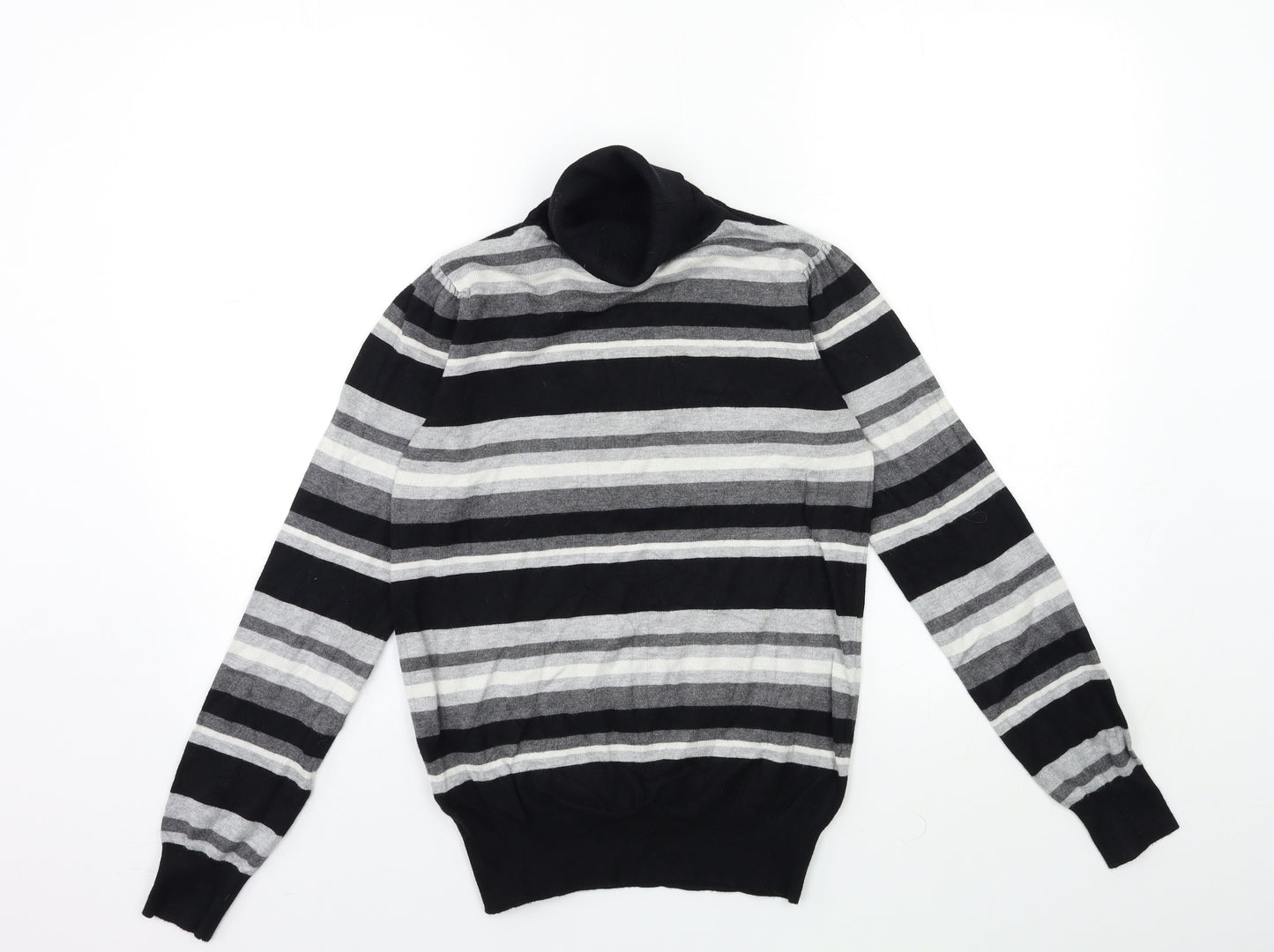 Papaya Womens Grey Striped Knit Pullover Jumper Size 12