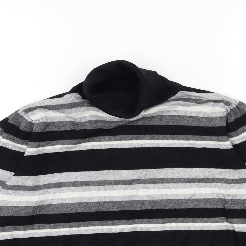 Papaya Womens Grey Striped Knit Pullover Jumper Size 12