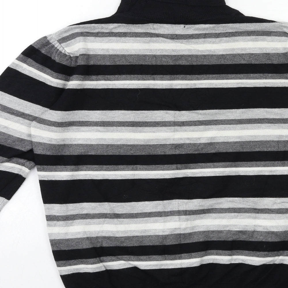 Papaya Womens Grey Striped Knit Pullover Jumper Size 12