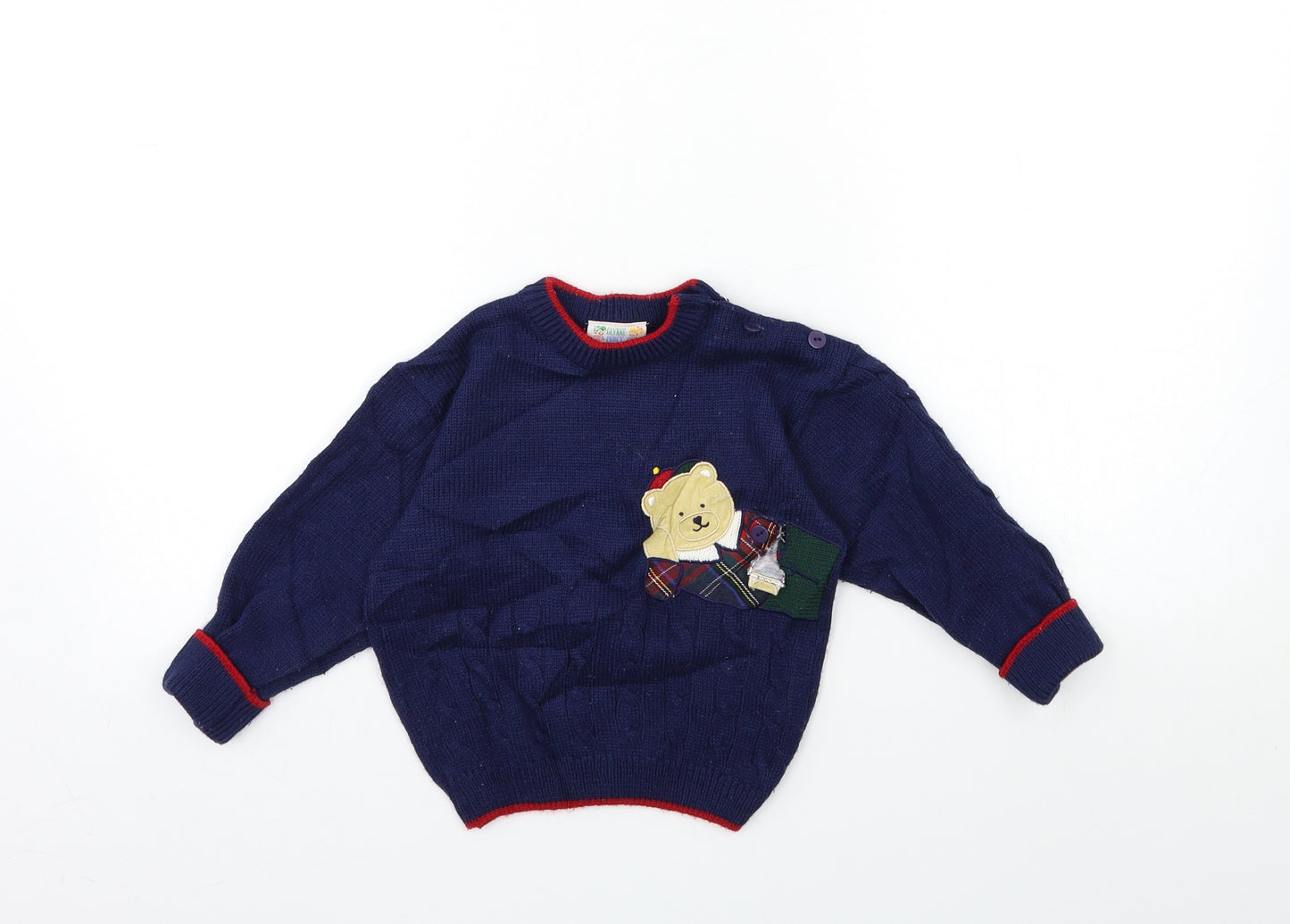GLYNNE PERCY Baby Blue  Knit Pullover Jumper Size 24 Months