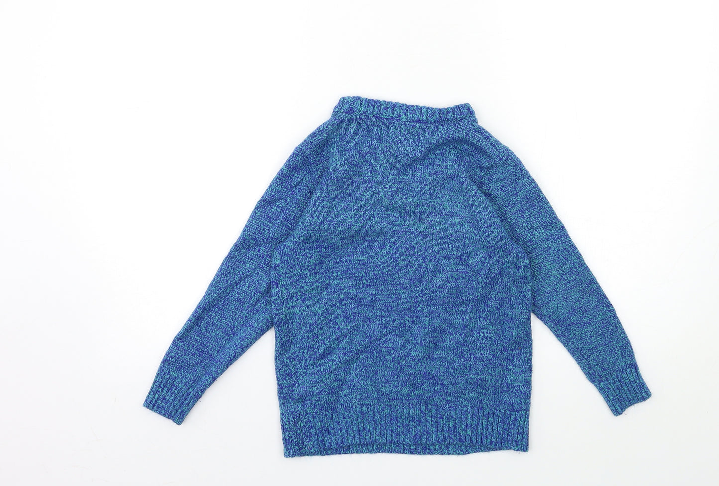 George Boys Blue  Knit Pullover Jumper Size 6-7 Years  - CHRISTMAS