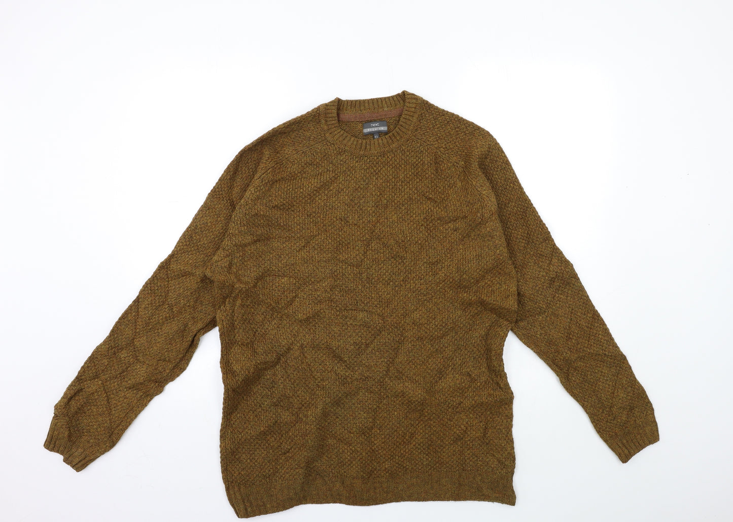 NEXT Mens Brown  Knit Pullover Jumper Size XL