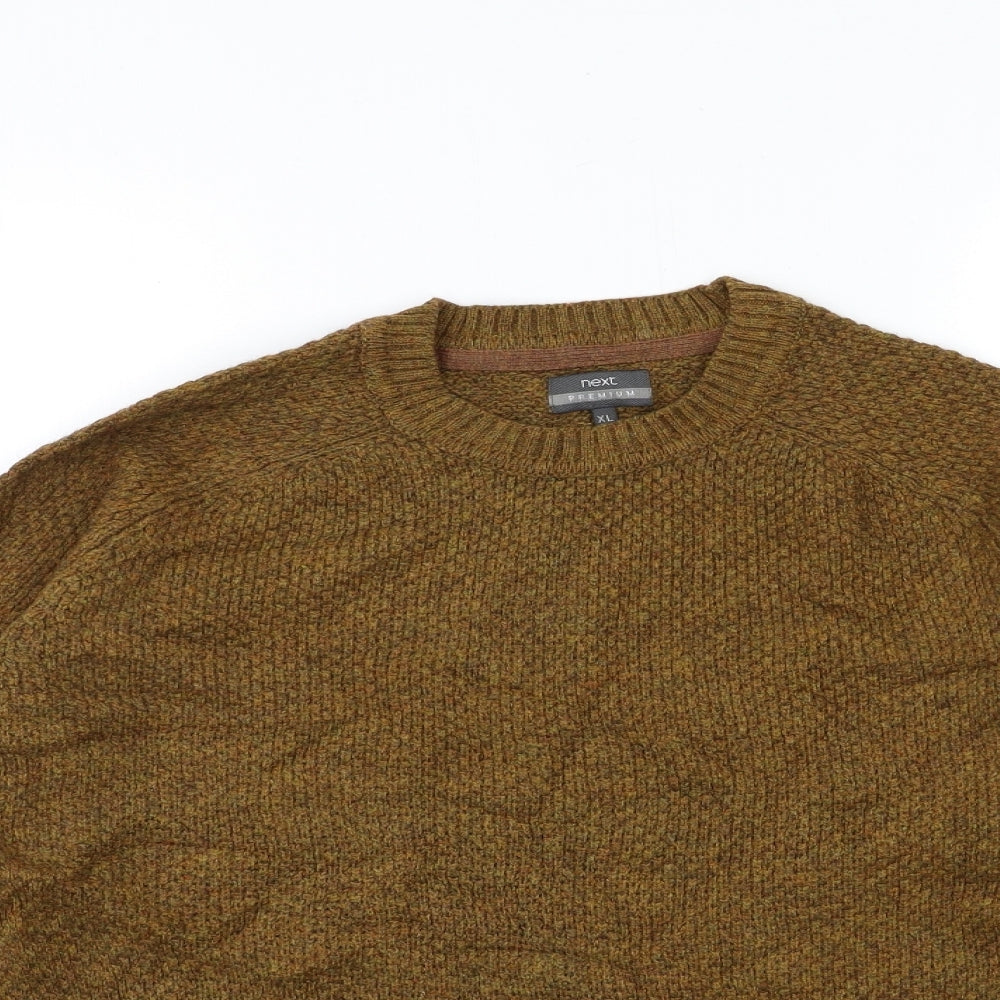 NEXT Mens Brown  Knit Pullover Jumper Size XL