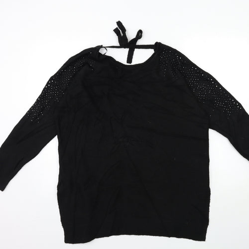 Marks and Spencer Womens Black  Knit Pullover Jumper Size M