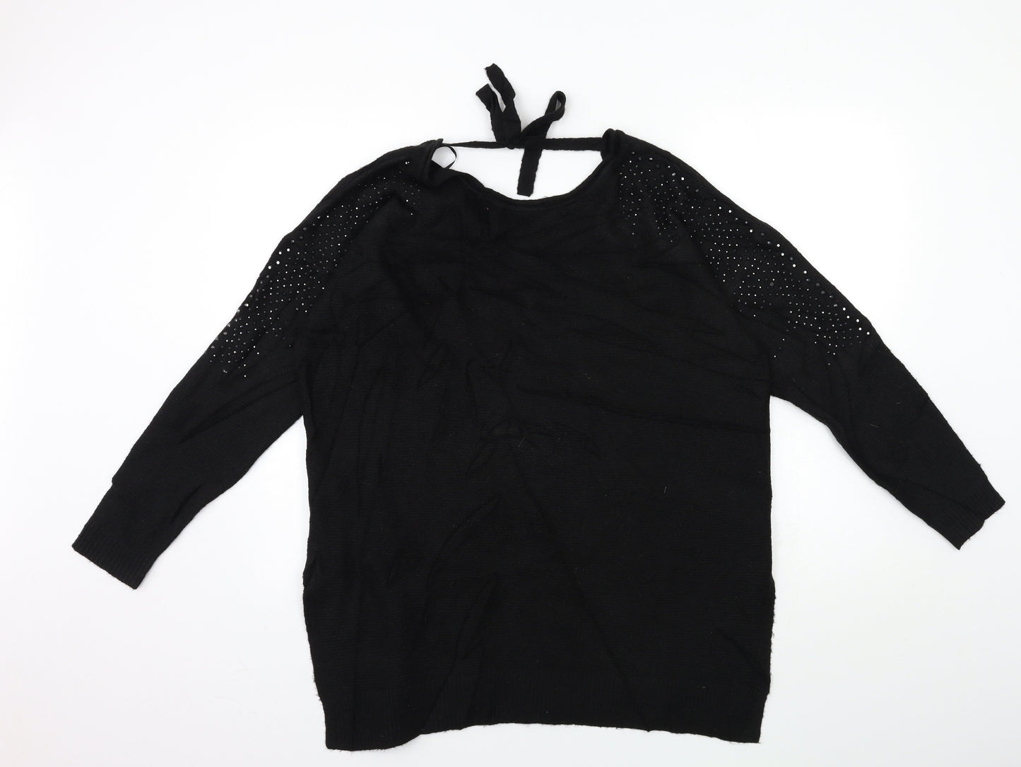 Marks and Spencer Womens Black  Knit Pullover Jumper Size M